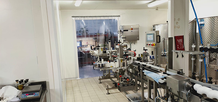 rideau à lanières usine après pose